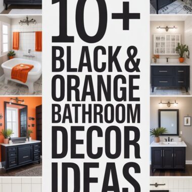 10+ Black & Orange Bathroom Decor Ideas