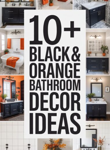 10+ Black & Orange Bathroom Decor Ideas