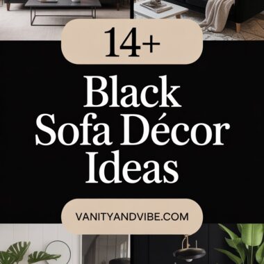 14+ Black Sofa Decor Ideas