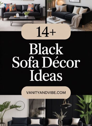14+ Black Sofa Decor Ideas