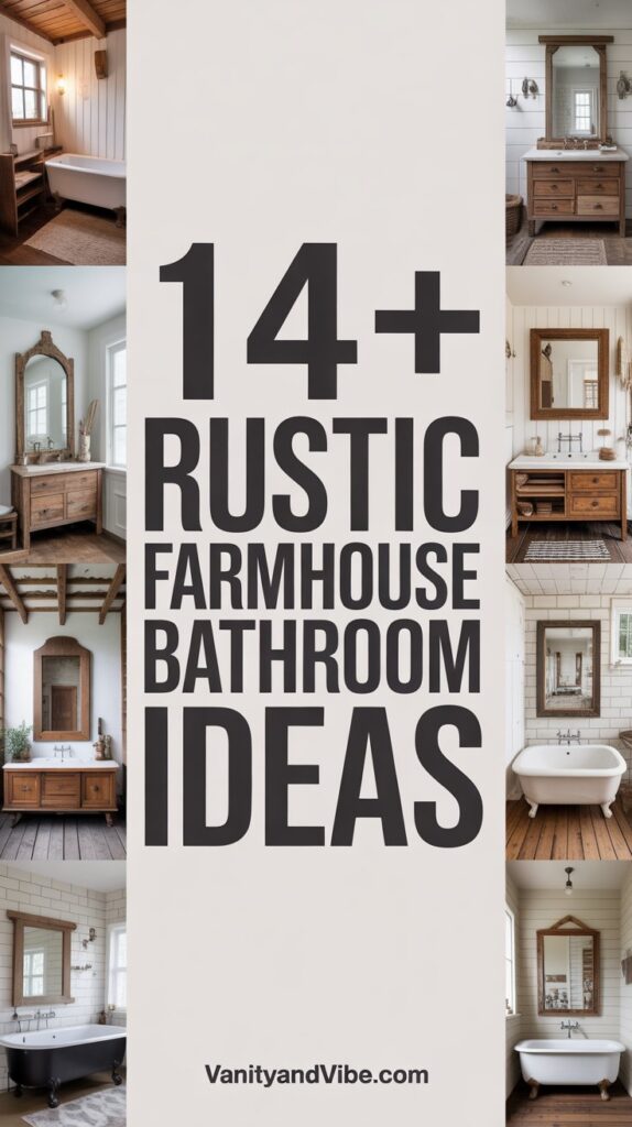 14+ Rustic Farmhouse Bathroom