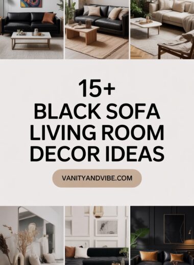 15+ Black Sofa Living Room Decor Ideas